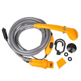   Kemping és kerti zuhanyzó 12V búvárszivattyúval 150 liter/óra mobilzuhany szivargyújtó csatlakozóval