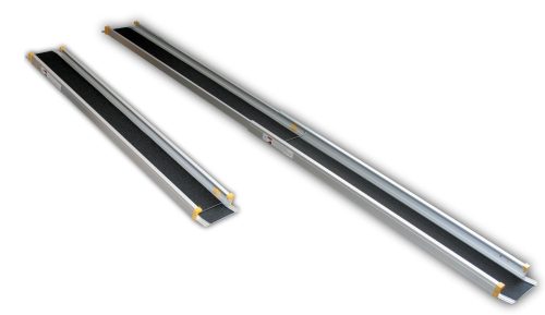 Teleszkópos rámpa 152-274 cm 1 db széthúzható összetolható teleszkópos tolókocsi/kiskocsi rámpa 100 kg/db 200 kg/pár teherbírás. Jó ár - érték arány.