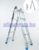 Kétágú létra széthúzható kinyitható 5,87 méter magas összehajtható, összetolható 2x9 létrafok