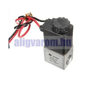   Mágnesszelep 12V Szolenoid olajszelep, vízszelep, légszelep 1/4" bemenő  1/4" kimenő, Feszültségre nyitó szelep, alapesetben zárt.