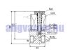 Mágnesszelep 12V Szolenoid olajszelep, vízszelep, légszelep 1/4" bemenő  1/4" kimenő