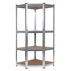   Ipari sarokpolc 4 polcos 50 kg ipari kivitelű 4 részes tároló állvány 