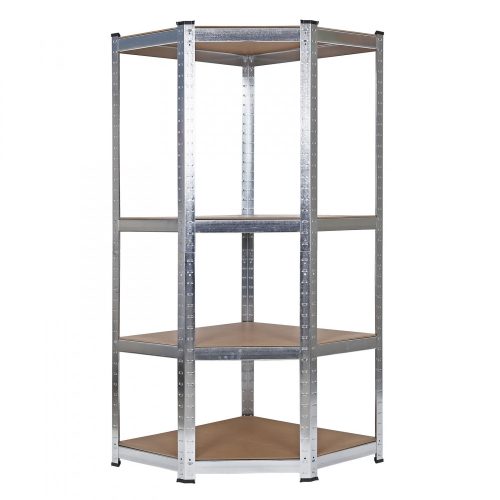 Ipari sarokpolc 4 polcos 50 kg ipari kivitelű 4 részes tároló állvány 