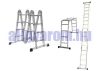 Összecsukható létra és állvány 3,7 méter magas 4 részes összehajtható 4x3 létrafok. Összecsukva csak 100 cm hosszú!