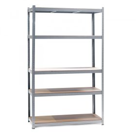   Ipari polc 5 polcos 200 kg ipari kivitelű nagy teherbírású 5 részes tároló állvány 120x50x200 cm