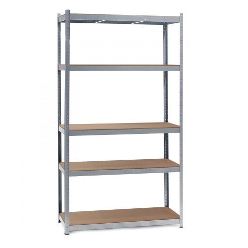 Ipari polc 5 polcos 200 kg ipari kivitelű nagy teherbírású 5 részes tároló állvány 100x60x200 cm