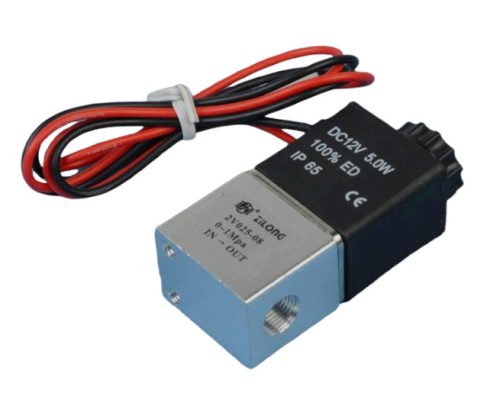 Mágnesszelep 12V Szolenoid olajszelep, vízszelep, légszelep 1/8" bemenő  1/8" kimenő, Feszültségre nyitó szelep, alapesetben zárt.