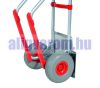 Alumínium molnárkocsi, nagy teherbírású, felhajtható teherlap 250 kg teherbírás. Könnyű kézikocsi. A rakodó felület mérete 370x270mm 