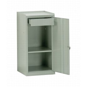   Ipari acélszekrény 100x50x50 cm acél szerszámos szekrény 1 fiókkal és 1 polccal szürke 