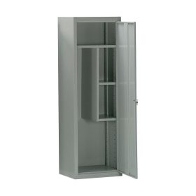   Ipari acélszekrény 180x60x40 cm acél szerszámos szekrény 3 polccal szürke