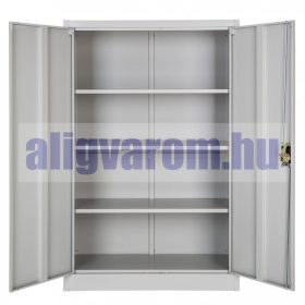   Acélszekrény fémszekrény iratszekrény 4 polc 40kg/polc teherbírás 140x90x40 szürke