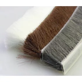   Öntapadós ajtószigetelő kefe, 5 méteres szélfogó üvegajtó kefe barna 9x15 mm ajtókefe vitrin tömítés