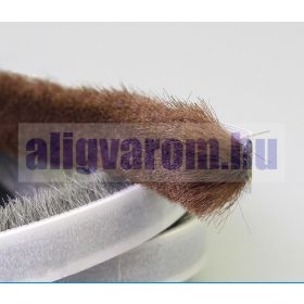   Öntapadós ajtószigetelő kefe, 5 méteres szélfogó üvegajtó kefe barna 9x15 mm ajtókefe vitrin tömítés