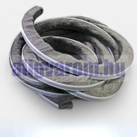   Öntapadós ajtószigetelő kefe, 5 méteres szélfogó üvegajtó kefe szürke 9x15 mm ajtókefe vitrin tömítés