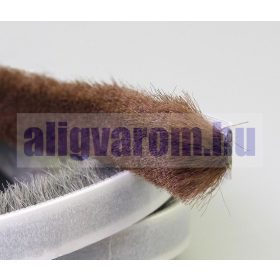   Szigetelő kefe 5 méteres üvegajtó szigetelés barna 9x5 mm ajtókefe vitrin üveges szekrény szélfogó üvegajtó kefe