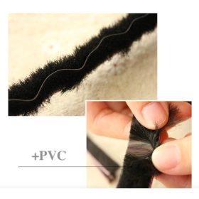   Vízzáró Szigetelő kefe, üvegajtó szigetelés ajtókefe vitrin üveges szekrény 5 m fekete 8x6 mm