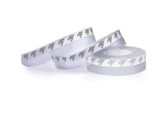 Szilikon szalag ajtó tömítés hőszigetelő 25-35-45 mm széles 1 méter hosszú lapos profil áttetsző színben