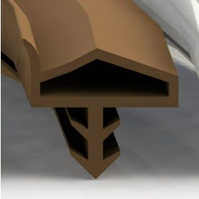   Beltéri ajtó szigetelés nútba helyezhető 5 m barna extra füllel ajtótömítő szigetelő profil beépíthető nem ragasztható