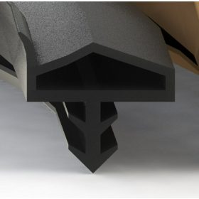   Beltéri ajtó szigetelés nútba helyezhető 5 m fekete extra füllel ajtótömítő szigetelő profil beépíthető nem ragasztható