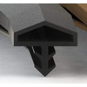   Beltéri ajtó szigetelés nútba helyezhető 5 m fekete 10mm széles ajtótömítő szigetelő profil beépíthető nem ragasztható