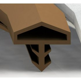   Beltéri ajtó szigetelés nútba helyezhető 5 m barna ajtótömítő szigetelő profil beépíthető nem ragasztható