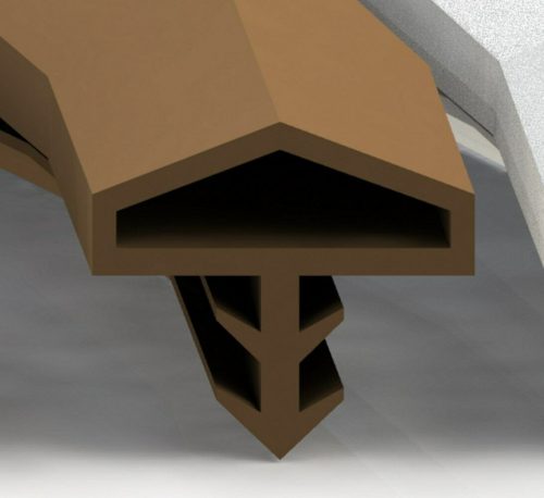 Beltéri ajtó szigetelés nútba helyezhető 5 m barna ajtótömítő szigetelő profil beépíthető nem ragasztható