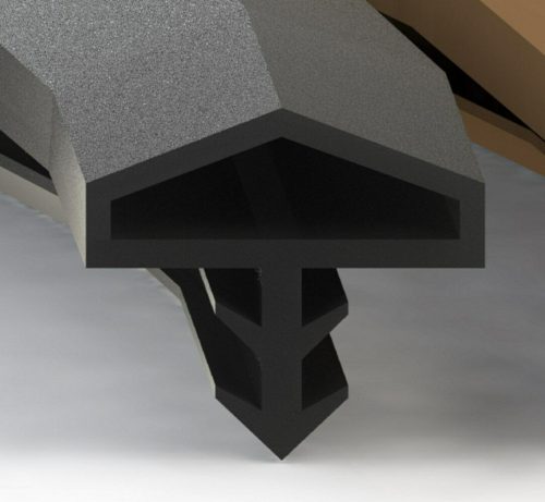 Beltéri ajtó szigetelés nútba helyezhető 5 m fekete ajtótömítő szigetelő profil beépíthető nem ragasztható