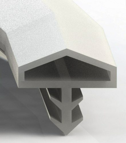 Beltéri ajtó szigetelés 5 m nútba helyezhető fehér ajtótömítő szigetelő profil