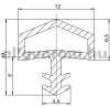 Beltéri ajtó szigetelés 5 m nútba helyezhető fehér ajtótömítő szigetelő profil