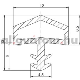   Beltéri ajtó szigetelés 5 m nútba helyezhető fehér ajtótömítő szigetelő profil