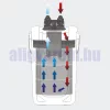 HW-404A Akvárium külső szűrő 2000l / h 4 fokozat és szűrőanyag