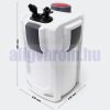 HW-702A akvárium külső szűrő 1000 l / h, 24W, 3 fokozatú