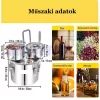 Alkohol desztillálló 12 literes rozsdamentes acél alkohol lepárló tartály pálinkafőző