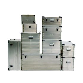   Alumínium doboz, erős szállítóláda szerszámos láda 400 liter ipari kivitel 1,0 mm alumíniumvastagság