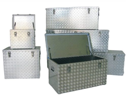 Alumínium doboz, szállítóláda szerszámos láda 70 liter 3 mm alumíniumvastagság ipari felhasználásra kiváló