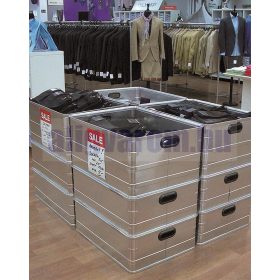   Alumínium doboz, szállítóláda szerszámos láda 113 liter 0,8 mm alumíniumvastagság nyitott láda