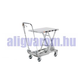   Alumínium összecsukható emelőasztal könnyű ollósemelő 100 kg teherbírás 265-755 mm