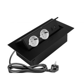   Asztallapba pultba süllyeszthető dupla konnektor 1 darab USB-A és 1 darab USB-C csatlakozóval