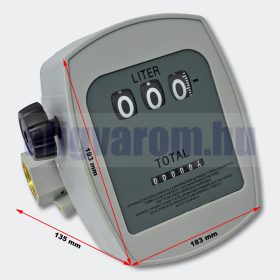   Gázolaj üzemanyag számláló 3 digites kijelző és összmennyiség számláló dízel üzemanyag átfolyás mérő