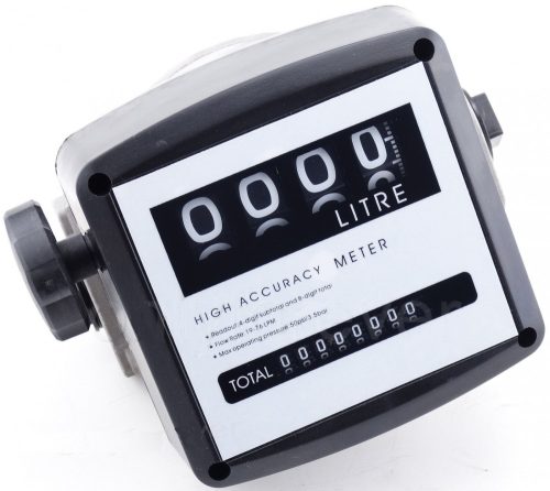 Gázolaj üzemanyag átfolyásmérő 4 digites kijelző és összmennyiség számláló dízel üzemanyag számoló