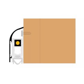   Automata küszöb - utólag az ajtó oldalára szerelhető - ezüst színben - 1330 mm hosszal - önzáró