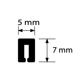 Díszcsík csempe padlólap szálcsiszolt inox hatású alumínium 5x7x2700 mm fém díszprofil burkoló profi