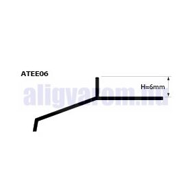   AV Teraszszegély Erkély vízvető natúr alumínium 20x6x2500 mm teraszprofil