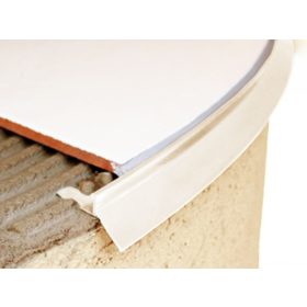   AV Hajlítható erkély vízvető teraszszegély ezüst eloxált matt 20x8x2700 mm balkonprofil padlólap alá terasz lépcső teraszprofil