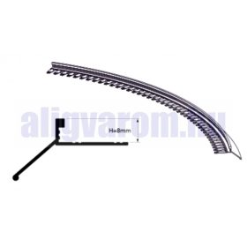 AV Hajlítható erkély vízvető teraszszegély ezüst eloxált matt 20x8x2700 mm balkonprofil padlólap alá