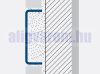 Rozsdamentes dekorcsík bordűr burkolóprofil szálcsiszolt inox 40x7x2700 mm selyemfényű fém Díszcsík 