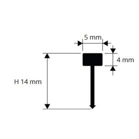   AV Réz díszcsík bordűr csempe padlólap valódi sárgaréz 5x14x2700 mm rusztikus díszprofil burkoló profil kültéri beltéri