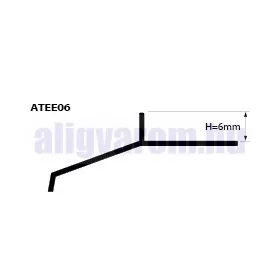 AV Erkély vízvető teraszszegély 20 mm túllógás 1 szál 2,5 m balkon profil padlólap alá terasz lépcső