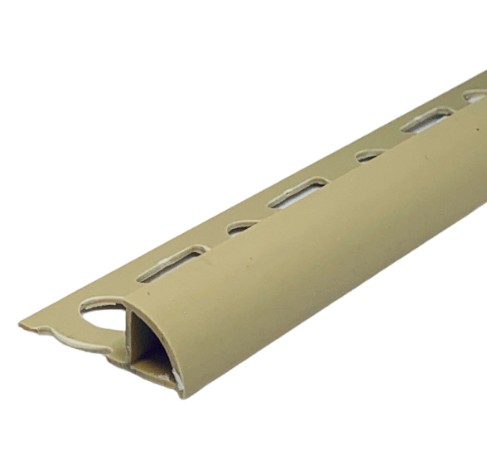 OX 6-7-8-10-12 mm Íves csempeszegély élvédő domború bézs, más néven beige, bahama szín 6-7-8-10-12x2500 mm