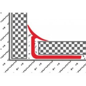   OX 6-7 mm szürke Csempe padlólap belső sarok profil hidegburkolat burkolóprofil 2500 mm